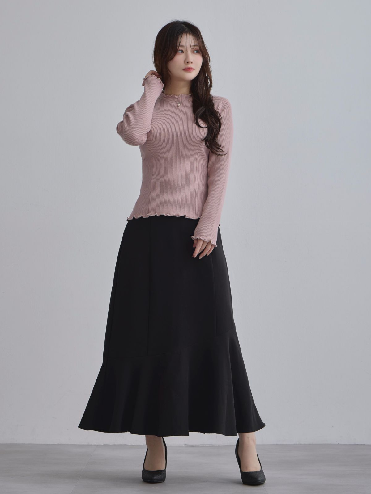 [11/27 22:00発売]メローパネルニット：ピンク[102サイズ対応/入荷次第発送]