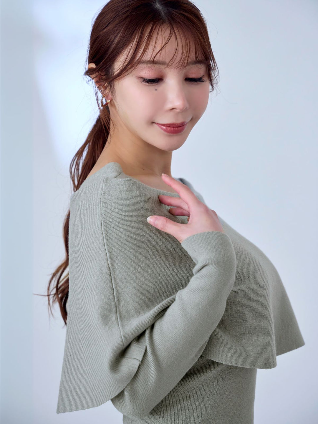 mint 　cygne スカラップ　ケープコート quaranciel: リバー ケープ コート（その他アウター