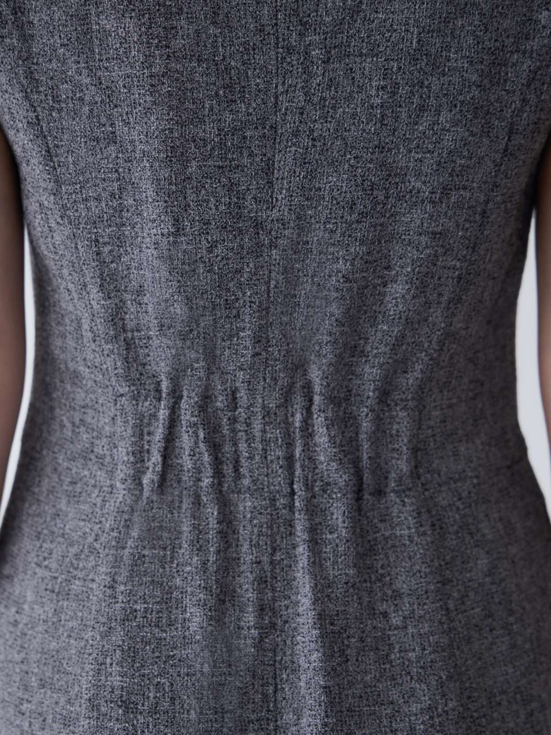 【試着のみ】OverE ツイードライクマーメイドワンピース 102 ツイードライクマーメイドワンピース：ミックスブラック│胸が