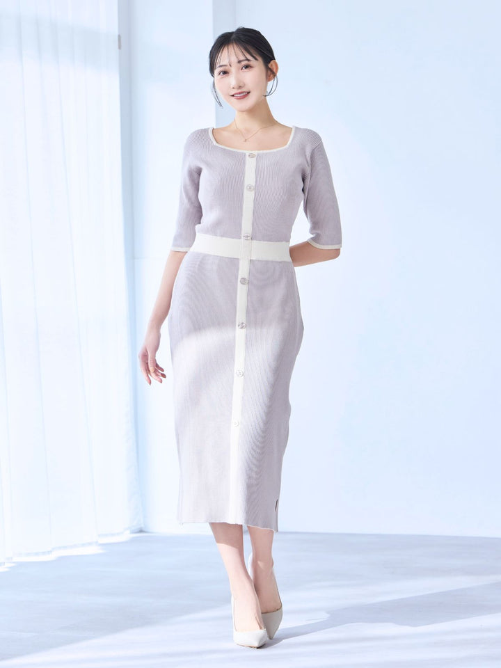 emmi（エミ）の「【emmi atelier】リブニットワンピース
