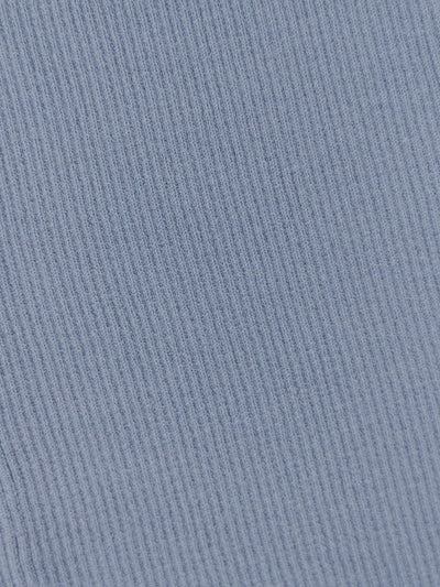 [10/2 22:00再販 期間限定 300円OFF]Vネックパネルニット：スモーキーブルー[102サイズ対応]