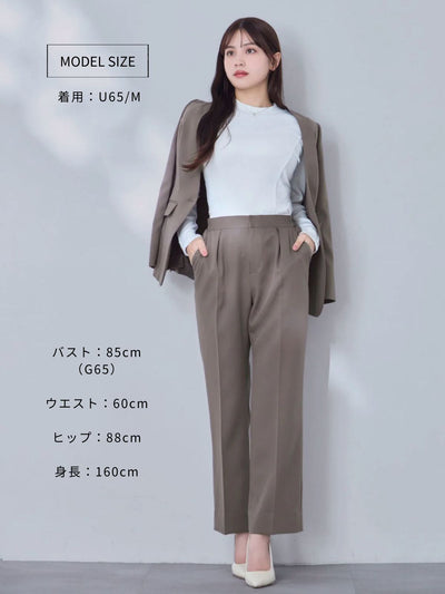 [10/16 22:00発売 期間限定 500円OFF]ノーカラーハイストレッチジョーゼットジャケット 25AW：ブラック[102サイズ対応]