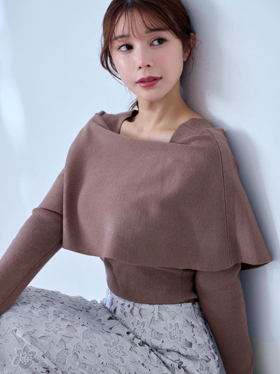 【美品】　ピンクハウス　ニットケープ 丸ヨークかぎ針編みケープ （カーディガン・ボレロ）｜PINK