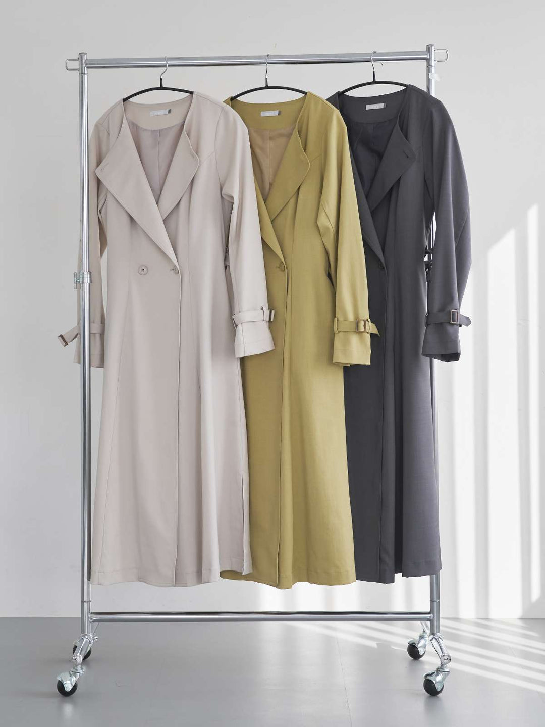 エンネオット N_8 美品 ノースリーブコート ロング丈 ベルト付き  