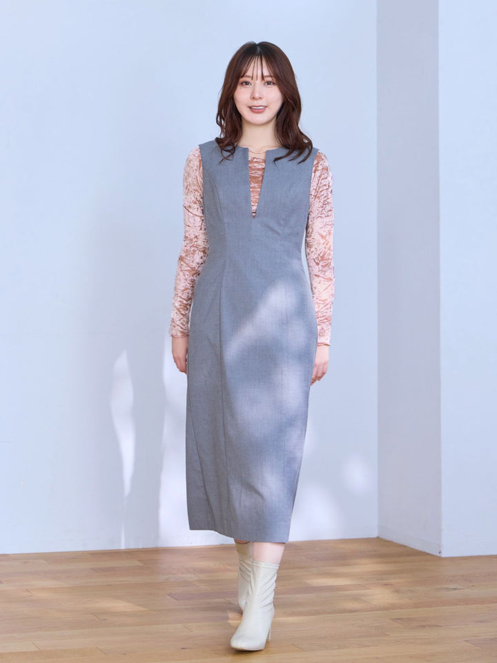 メロークラッシュベロアトップス：ピンク│胸が大きな女性のための