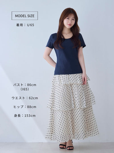 [6/19 22:00発売 期間限定 200円OFF]ベーシックラウンドネックＴシャツ 25SS：ネイビー[102サイズ対応/入荷次第発送]