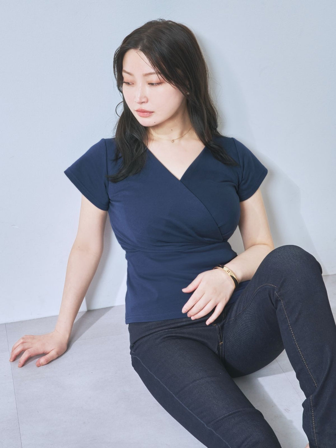 サマーカシュクールカットソー サマーカシュクールカットソー