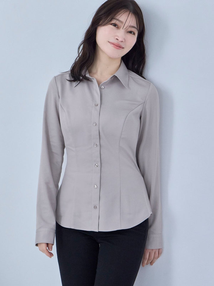 【美品】overE 透けづらいシルキーシャツブラウス U65 グレージュ A0136_5_720x.jpg?v=1770102829