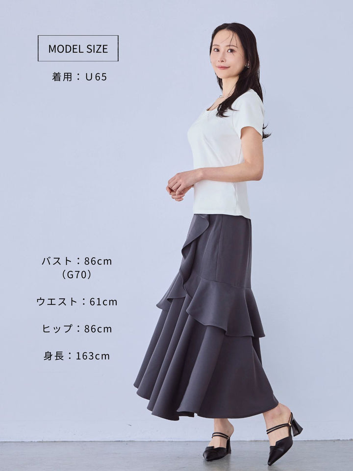 ベーシックラウンドネックTシャツ 25SS：ホワイト│胸が大きな