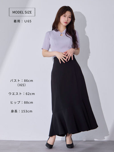 [7/10 22:00発売 期間限定 300円OFF]サマーチャイナパネルニット：ラベンダー[102サイズ対応]