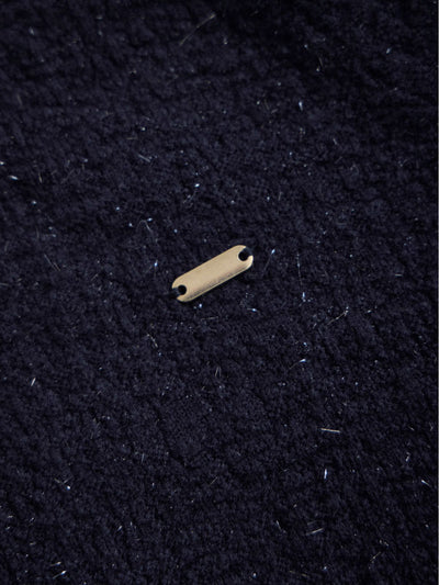 [12/11 22:00発売 期間限定 300円OFF]ジャカードラメニット：ネイビー[102サイズ対応]