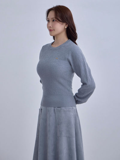 [12/11 22:00発売 期間限定 300円OFF]ジャカードラメニット：オフホワイト[102サイズ対応]