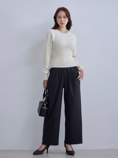 [12/11 22:00発売 期間限定 300円OFF]ジャカードラメニット：オフホワイト[102サイズ対応]