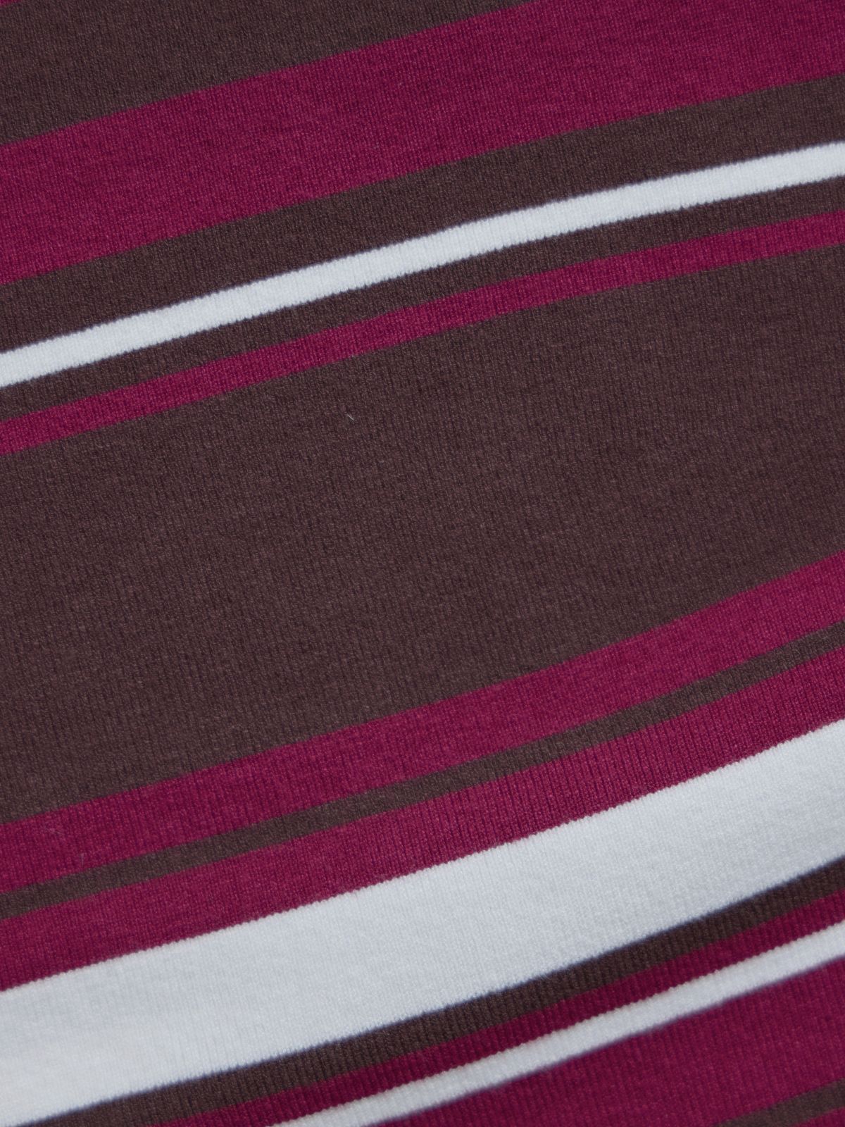 [11/20 22:00再販]スクエアネックマルチボーダーニット：ワイン[102サイズ対応]