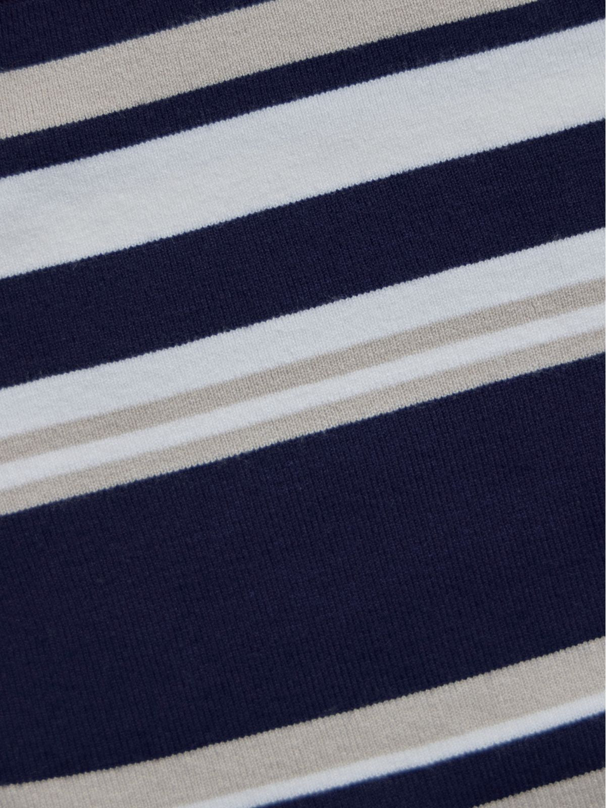 [11/20 22:00発売]スクエアネックマルチボーダーニット：ネイビー[102サイズ対応]