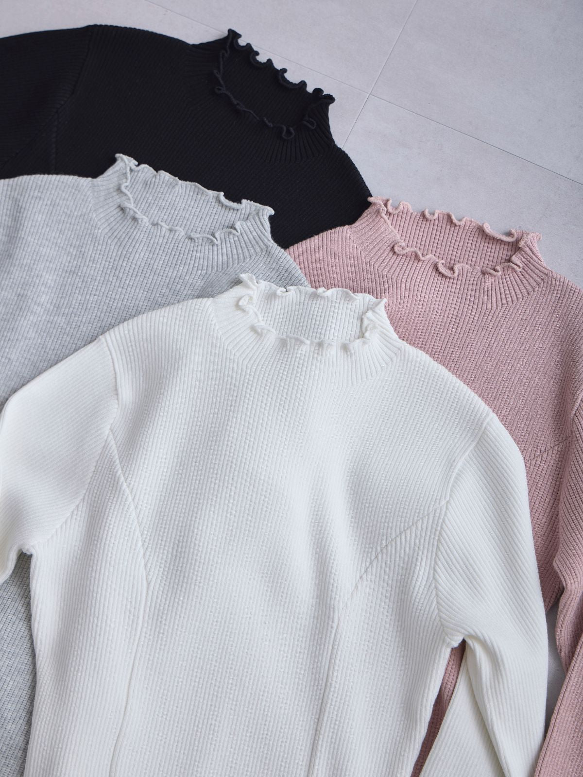 [11/27 22:00発売]メローパネルニット：メランジグレー[102サイズ対応/入荷次第発送]