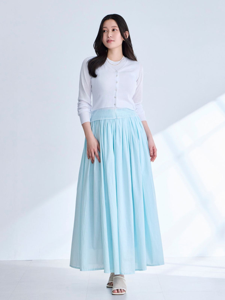 [7/16 22:00発売 期間限定 300円OFF]UVカット裾シアーサマーカーディガン：ホワイト
