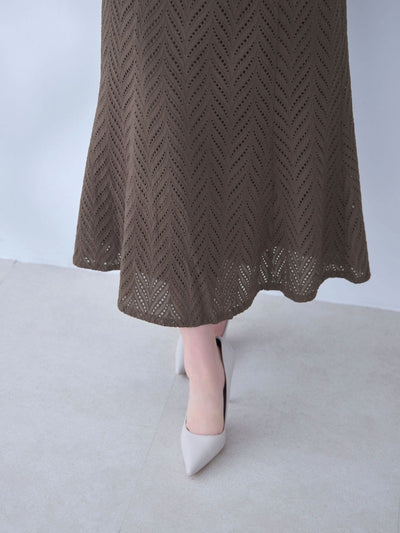 コットンレースワンピース 25SS：ネイビー[102サイズ対応/入荷次第発送]