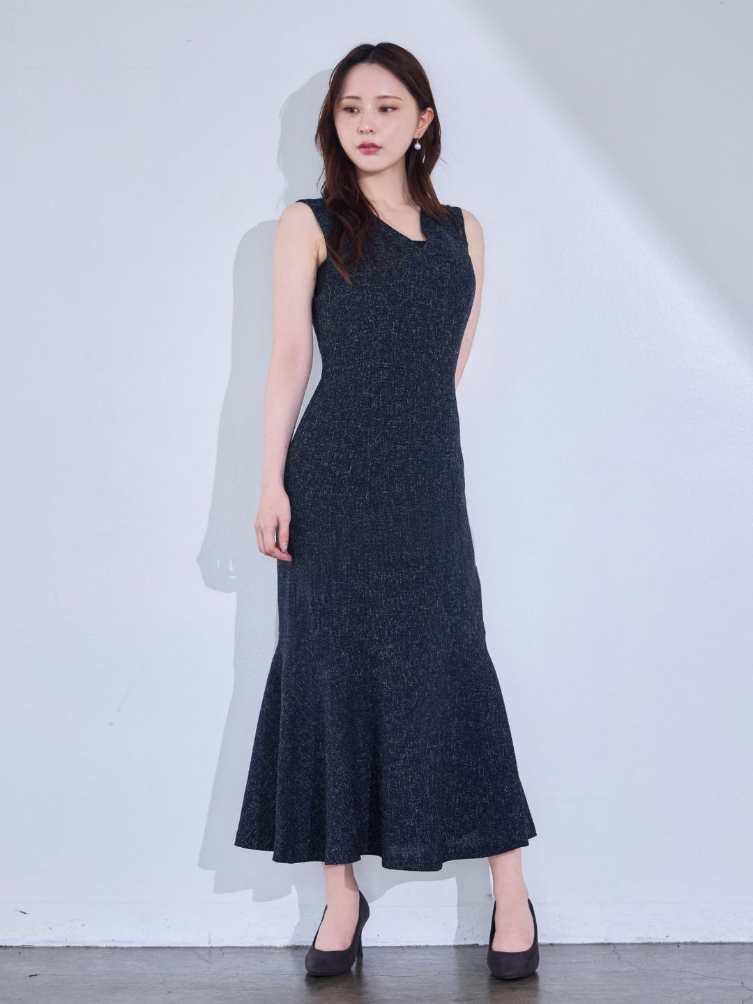 【新品未使用】ENFOLD ミリオーネ HUGE DRESS ワンピースネイビー 新品未使用】ENFOLD ミリオーネ HUGE DRESS ワンピースネイビー