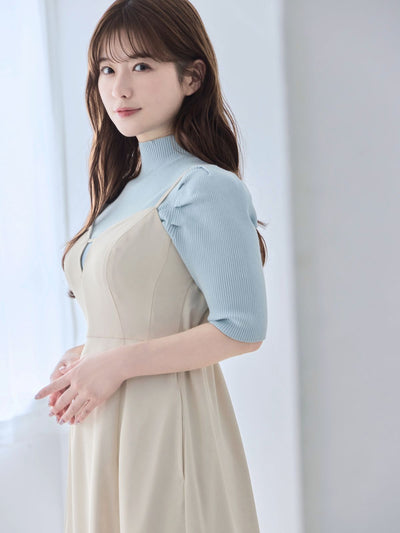 [4/17 22:00発売 期間限定 500円OFF]プルオーバーデザインキャミワンピース：アイボリー[102サイズ対応/Sサイズ対応]