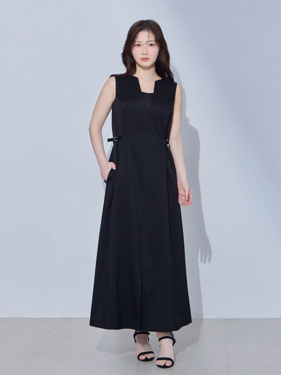 [4/9 22:00再販 期間限定 500円OFF]ポリニージャンパースカート：ブラック[102サイズ対応/Sサイズ対応/入荷次第発送]