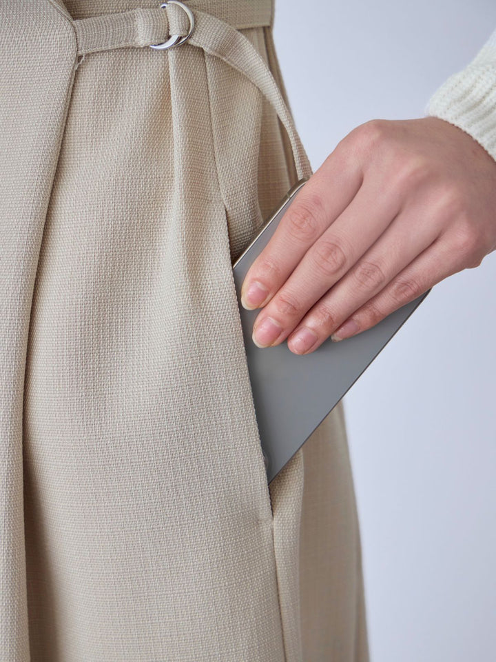 ポリニージャンパースカート：ダークブラウン│胸が大きな女性のための