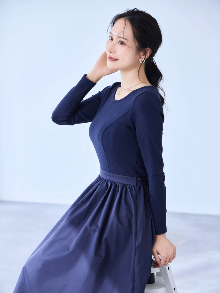 【natural by clip】リネンドットスモッキングワンピース　ネイビー 楽天市場】【SALE／50%OFF】＜natural by clip＞リネンドット