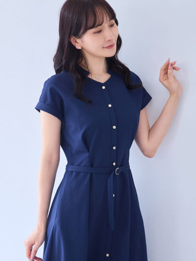 [7/24 22:00発売 期間限定 500円OFF]ドライタッチサッカーシャツワンピース：ネイビー[102サイズ対応]