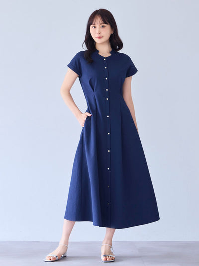 [7/24 22:00発売 期間限定 500円OFF]ドライタッチサッカーシャツワンピース：ネイビー[102サイズ対応]