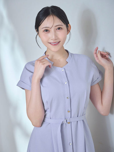 [5/1 22:00発売 期間限定 500円OFF]ドライタッチサッカーシャツワンピース：ラベンダー[102サイズ対応]