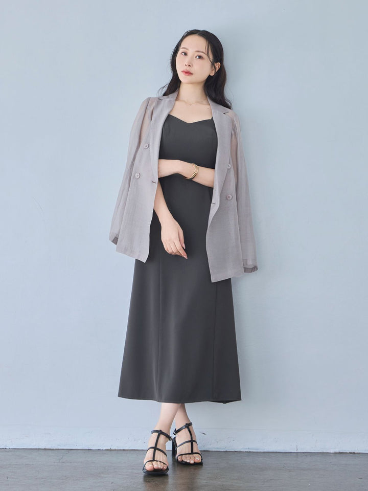 ダブルストラッププルオーバーキャミワンピース 25SS：ブルー