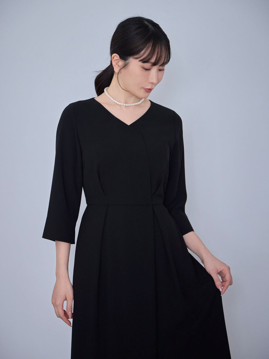 ブラックフォーマル ワンピース ブラックフォーマルワンピース【M/L/LL/3L/4L】（ワンピース