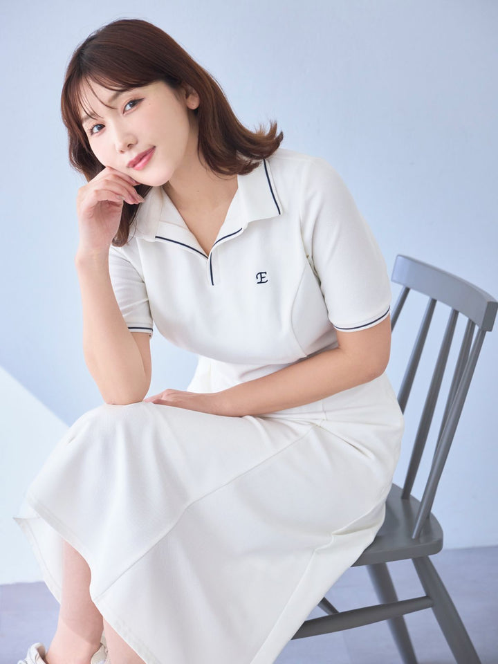 overE ポロワンピース jiasecond. ワンピース 「jiasecond.」バックオープンポロ