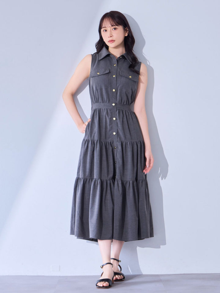 OBSIDIAN ホワイト シャツワンピース 半袖 シャツワンピース 綿麻オックス | OPナガソデ | 【公式】D*g*y ONLINE