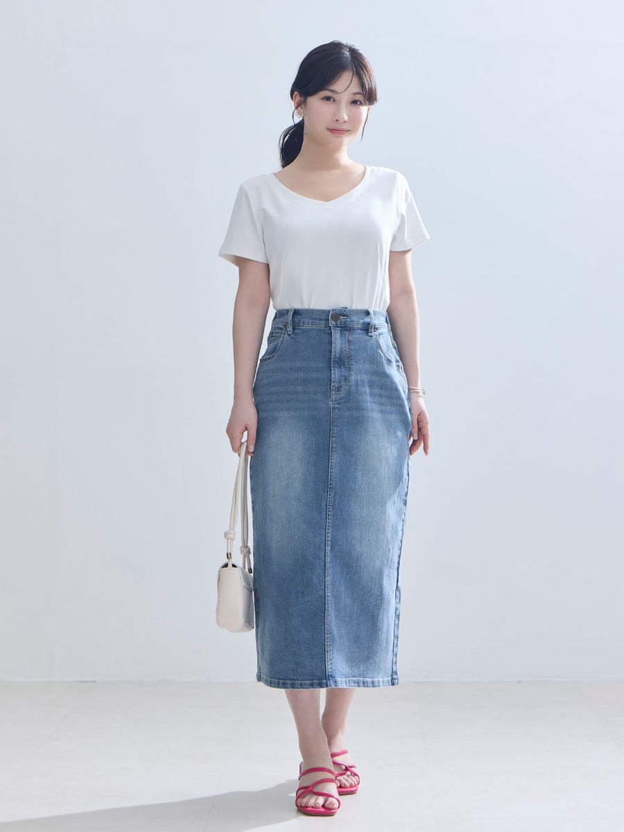 [5/16 22:00再販]ベーシックVネックTシャツ 26SS：ホワイト[一部即時発送/入荷次第発送]