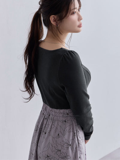 [11/13 22:00発売 期間限定 500円OFF]フラワードッキングワンピース 25AW：モーブピンク[102サイズ対応]