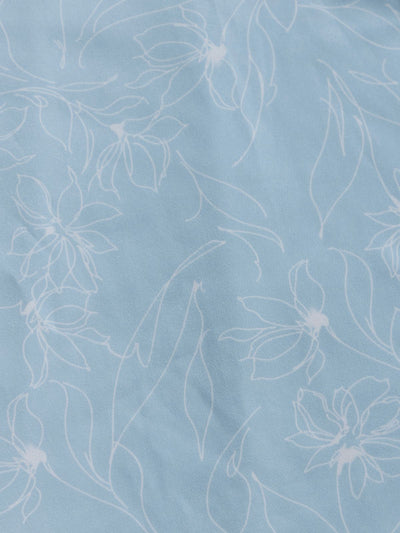 [11/13 22:00発売 期間限定 500円OFF]フラワードッキングワンピース 25AW：ペールブルー[102サイズ対応]