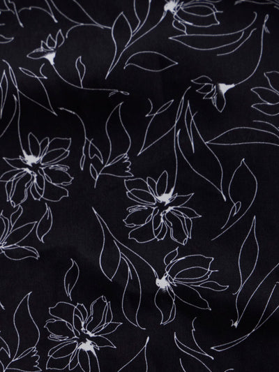 [11/13 22:00発売 期間限定 500円OFF]フラワードッキングワンピース 25AW：ブラック[102サイズ対応]