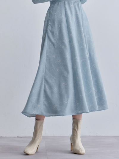 [11/13 22:00発売 期間限定 500円OFF]フラワードッキングワンピース 25AW：ペールブルー[102サイズ対応]