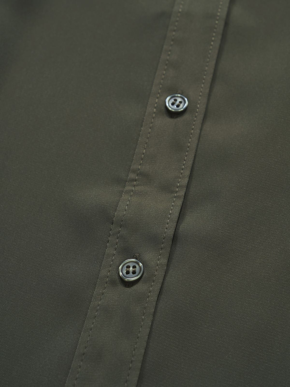 Aラインシャツワンピース  25AW：カーキ[102サイズ対応]