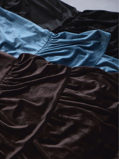 [11/27 22:00発売]ベロアキャミティアードワンピース：ブラック[102サイズ対応]