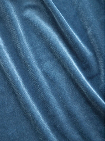 [11/27 22:00発売]ベロアキャミティアードワンピース：ティールブルー[102サイズ対応]