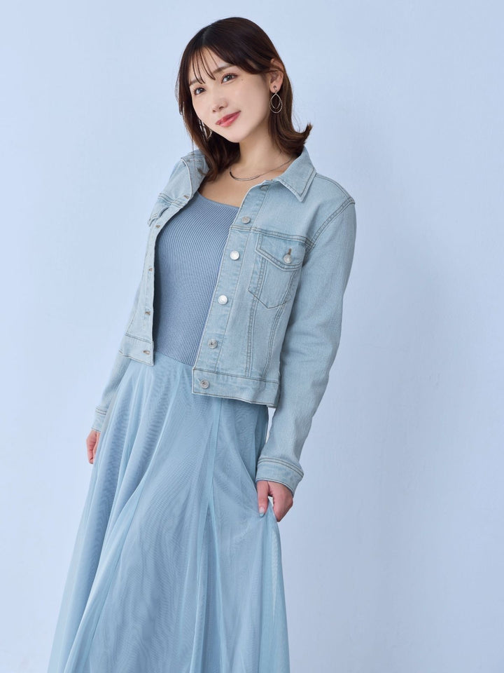 overE ショート丈ストレッチデニムジャケット：ライトブルー　96サイズ D0021_19_720x.jpg?v=1742997275