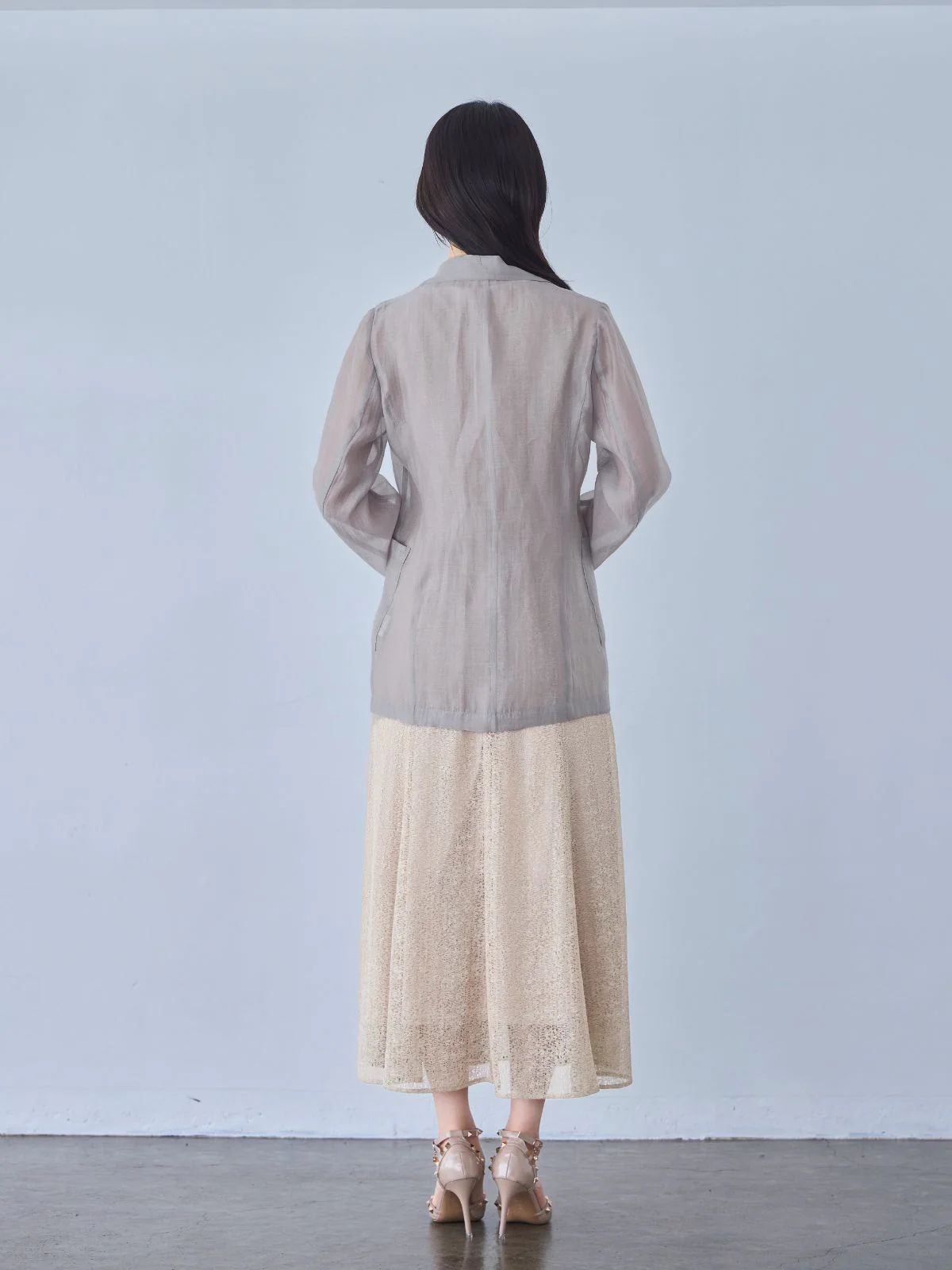 [8/21 22:00発売 期間限定 500円OFF]自然にくびれるシアージャケット：モーブピンク[102サイズ対応]