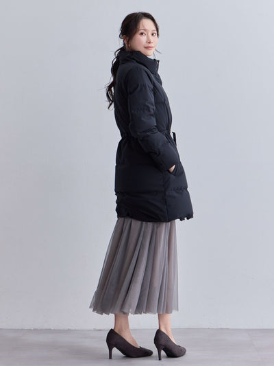 [10/30 22:00発売 期間限定 1500円OFF]ウエストマークストレッチダウンコート：ネイビー[102サイズ対応]