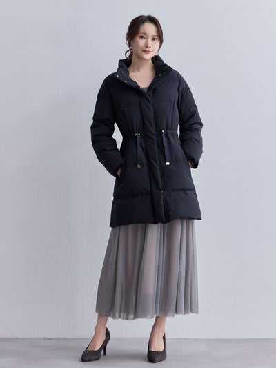 [10/30 22:00発売 期間限定 1500円OFF]ウエストマークストレッチダウンコート：ネイビー[102サイズ対応]