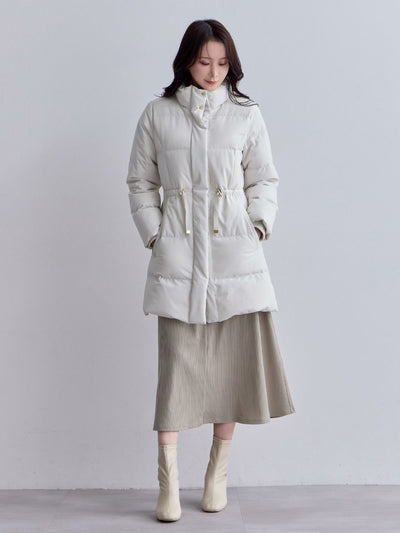 [10/30 22:00発売 期間限定 1500円OFF]ウエストマークストレッチダウンコート：ホワイト[102サイズ対応]