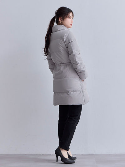 [10/30 22:00発売 期間限定 1500円OFF]ウエストマークストレッチダウンコート：ライトグレー[102サイズ対応]