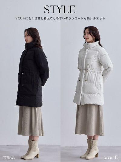 [10/30 22:00発売 期間限定 1500円OFF]ウエストマークストレッチダウンコート：ライトグレー[102サイズ対応]