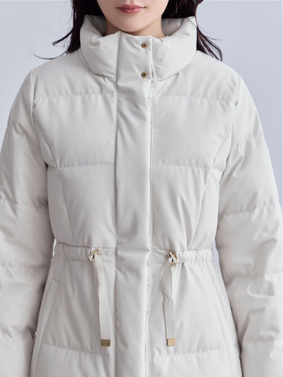 [10/30 22:00発売 期間限定 1500円OFF]ウエストマークストレッチダウンコート：ライトグレー[102サイズ対応]